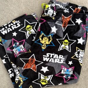 Star Wars Black Pajama Bottoms with Colorful Characters